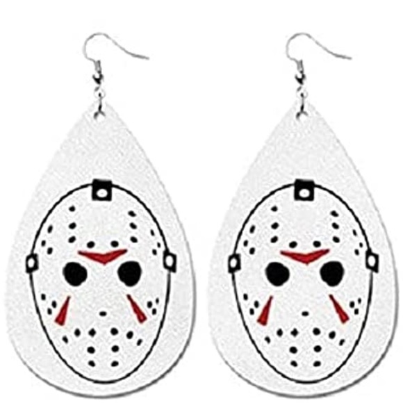 Friday the 13th Jason Vorhees Halloween Earrings - Picture 3 of 5